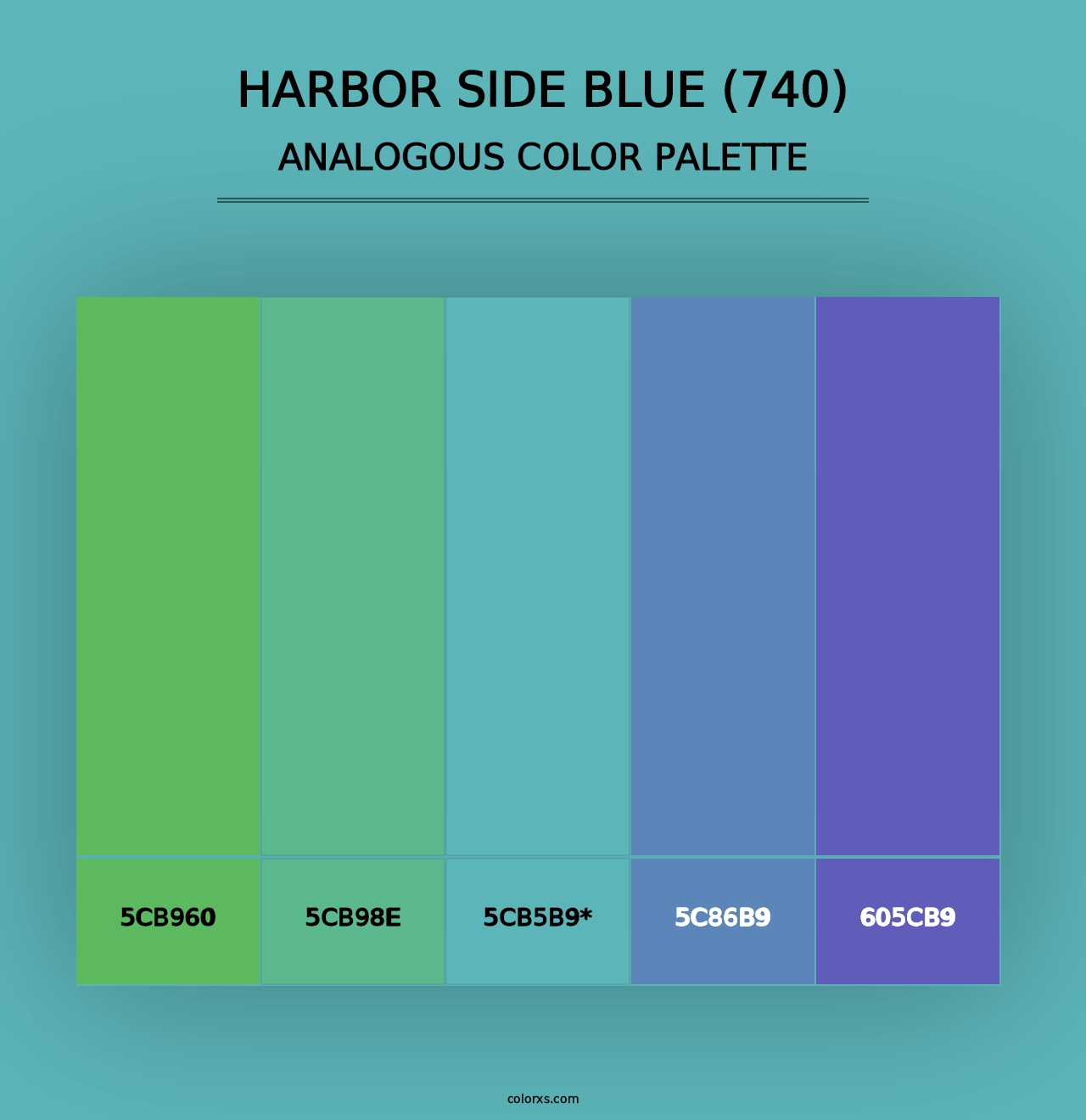 Harbor Side Blue (740) - Analogous Color Palette