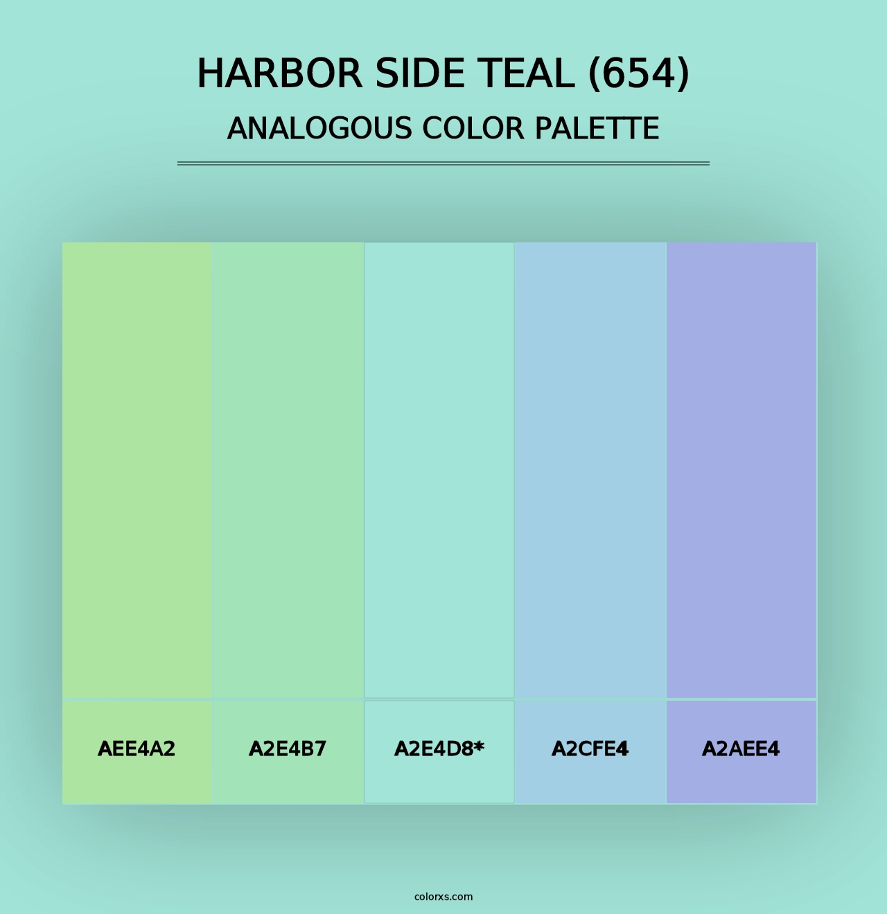 Harbor Side Teal (654) - Analogous Color Palette