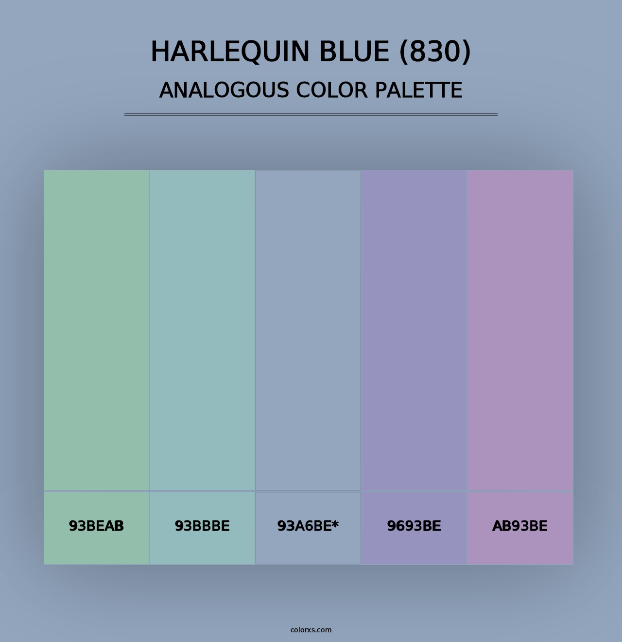 Harlequin Blue (830) - Analogous Color Palette