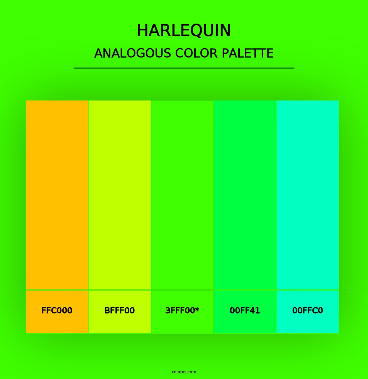 Harlequin - Analogous Color Palette