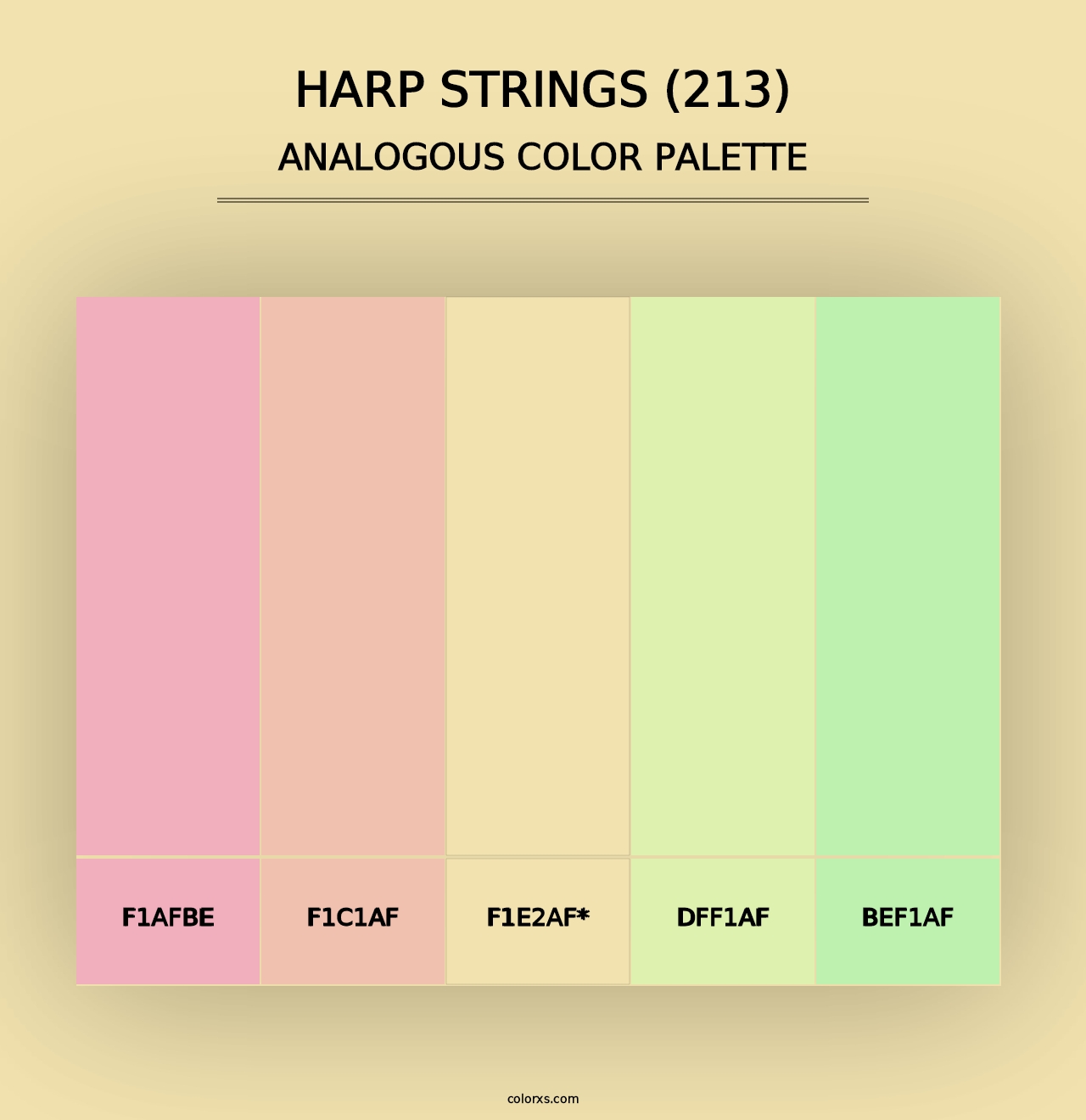 Harp Strings (213) - Analogous Color Palette