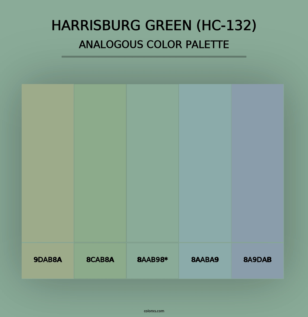 Harrisburg Green (HC-132) - Analogous Color Palette