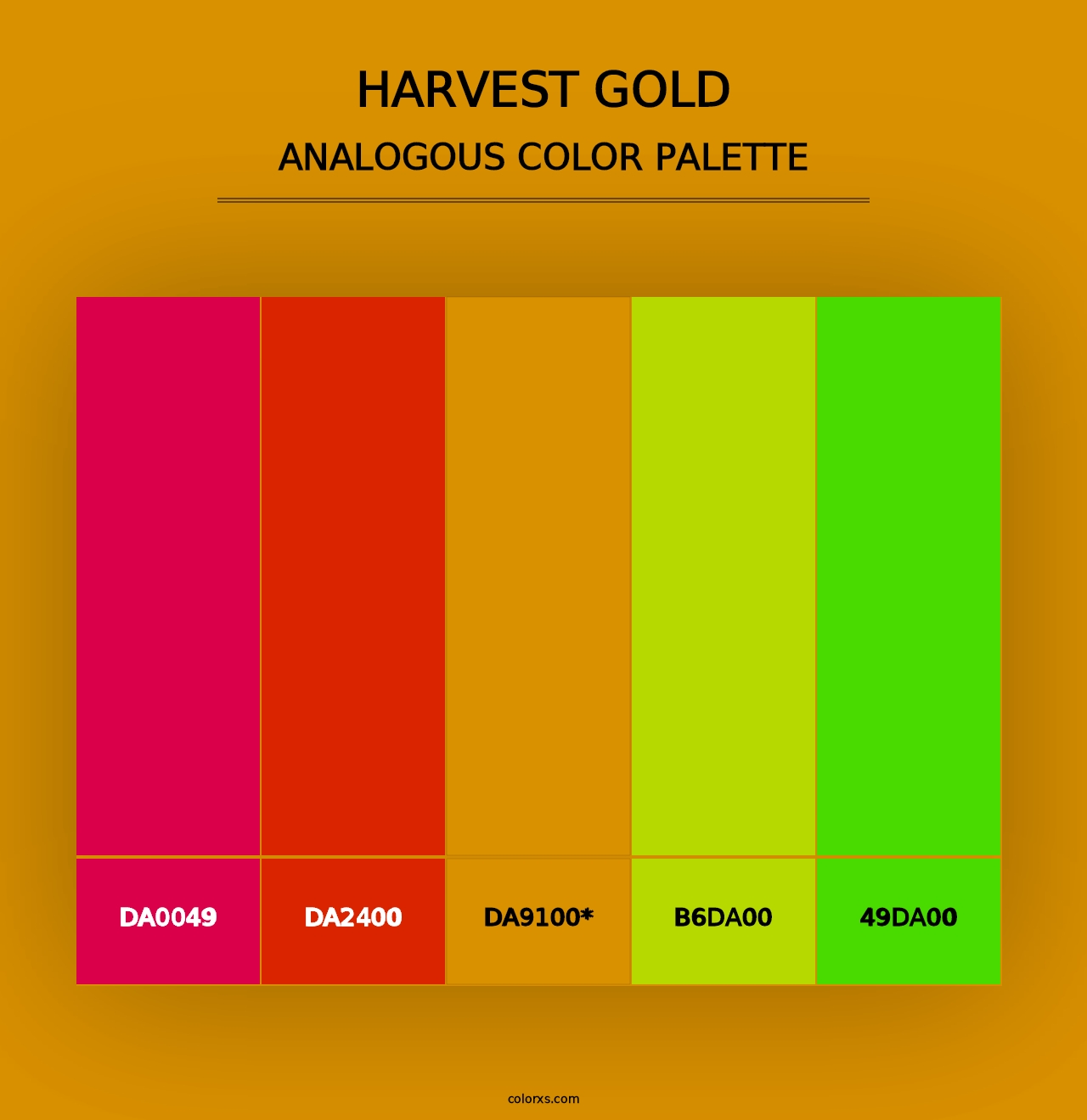 Harvest Gold - Analogous Color Palette