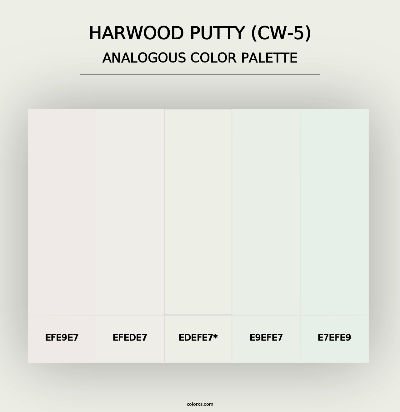 Harwood Putty (CW-5) - Analogous Color Palette