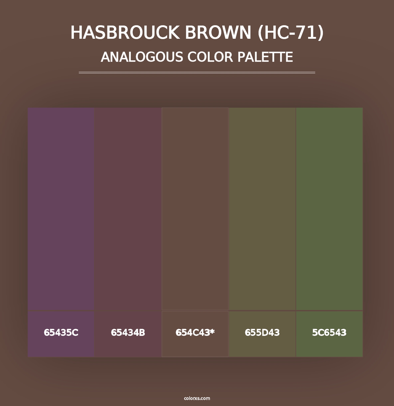 Hasbrouck Brown (HC-71) - Analogous Color Palette