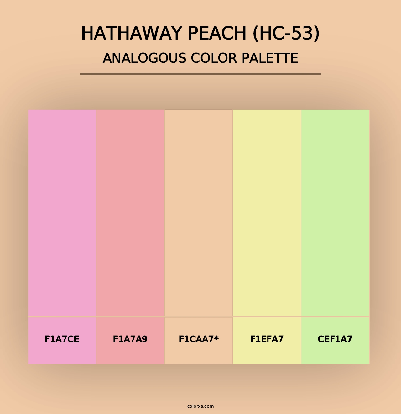 Hathaway Peach (HC-53) - Analogous Color Palette