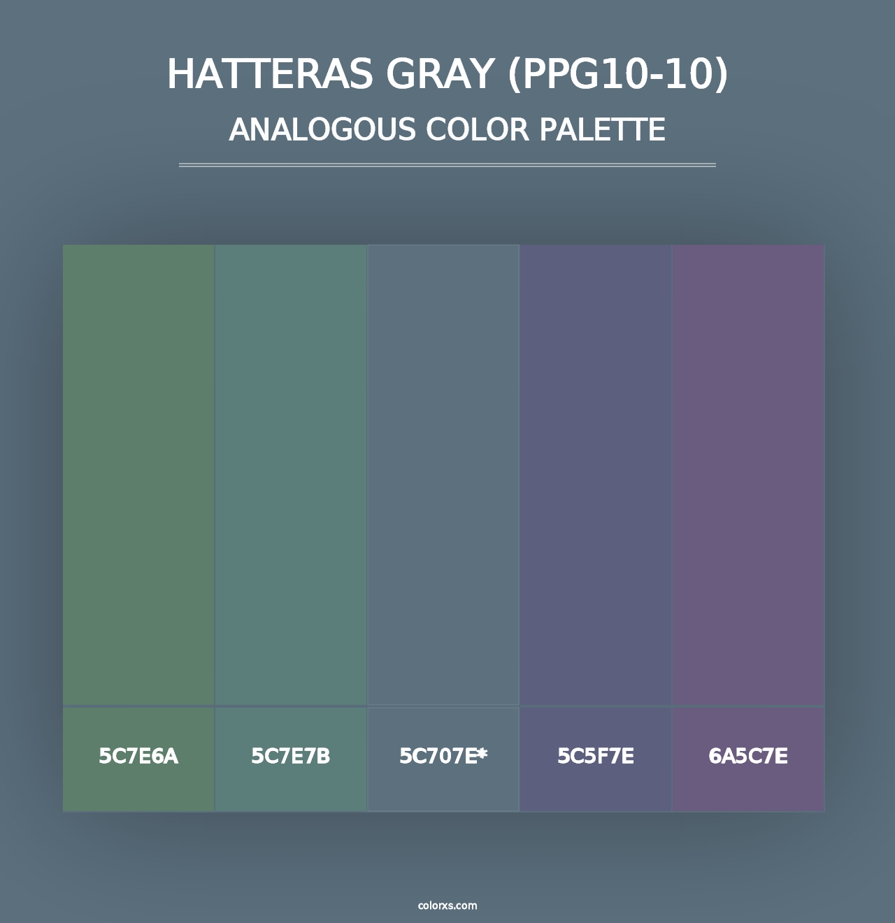 Hatteras Gray (PPG10-10) - Analogous Color Palette