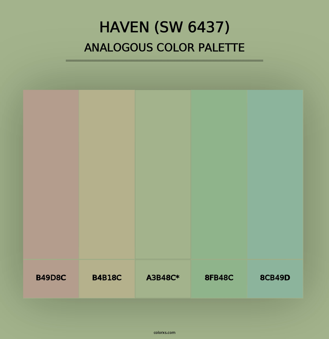 Haven (SW 6437) - Analogous Color Palette