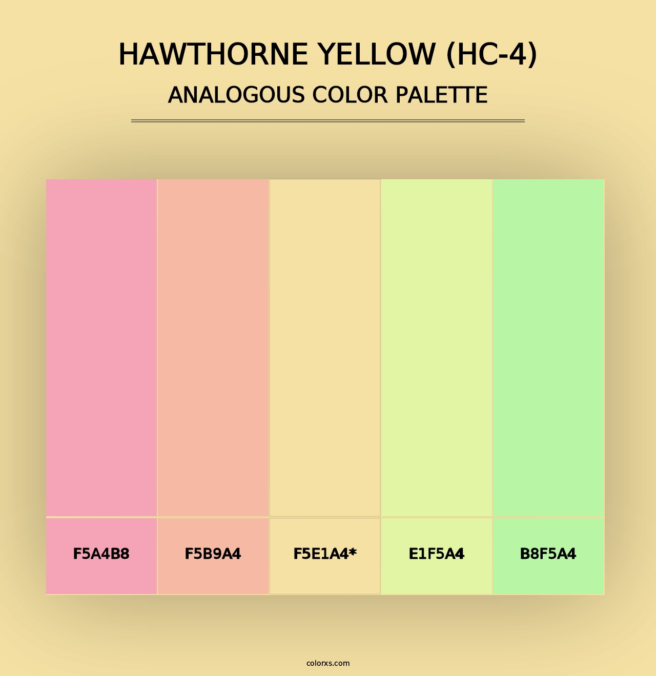 Hawthorne Yellow (HC-4) - Analogous Color Palette