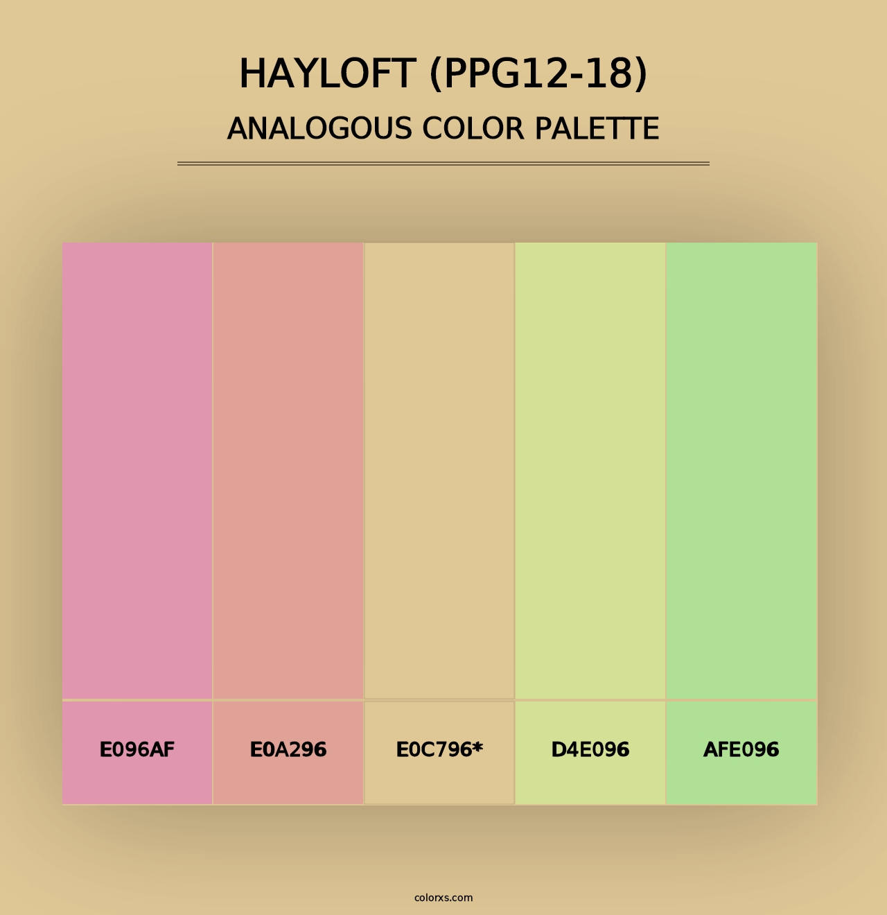 Hayloft (PPG12-18) - Analogous Color Palette