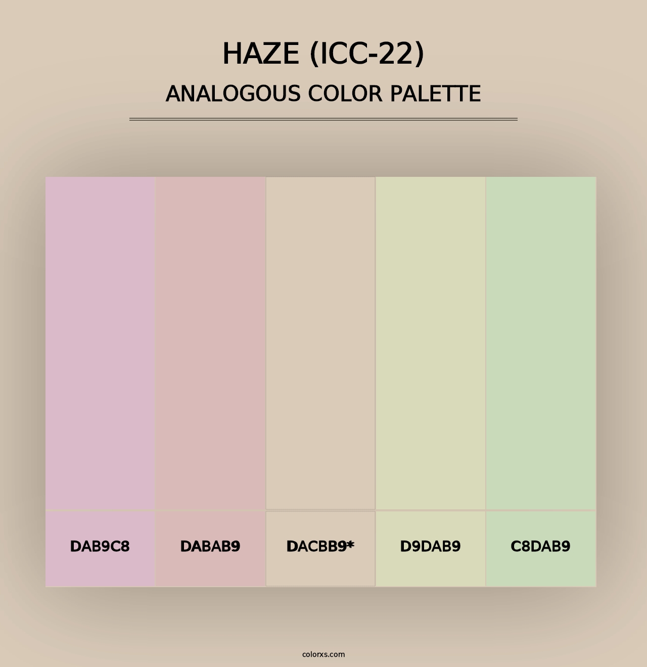 Haze (ICC-22) - Analogous Color Palette