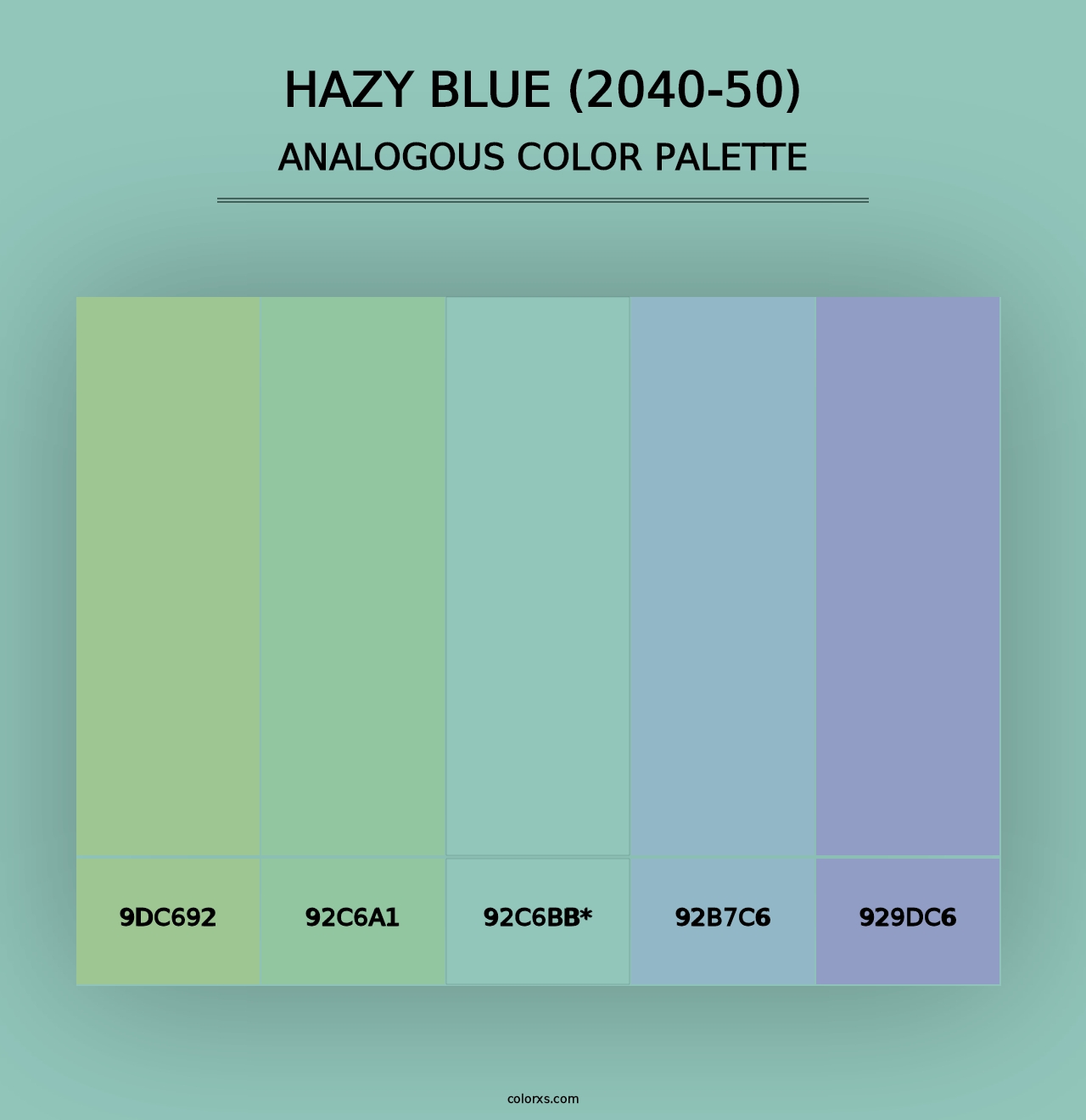 Hazy Blue (2040-50) - Analogous Color Palette