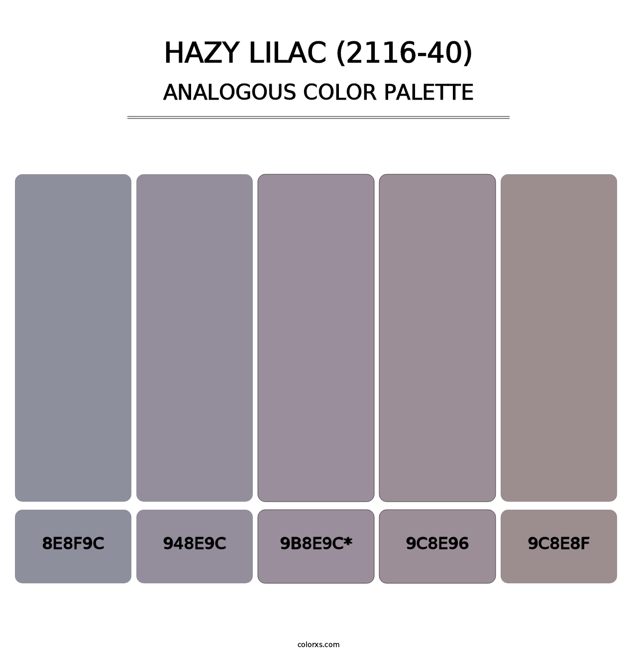 Hazy Lilac (2116-40) - Analogous Color Palette