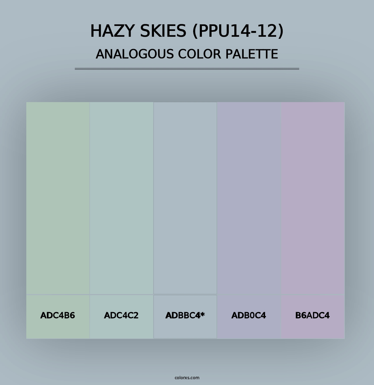 Hazy Skies (PPU14-12) - Analogous Color Palette