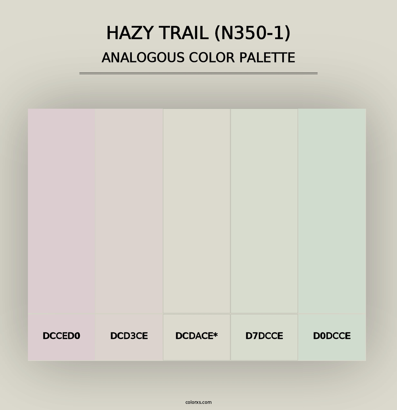 Hazy Trail (N350-1) - Analogous Color Palette