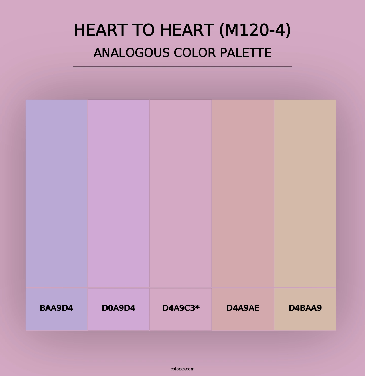 Heart To Heart (M120-4) - Analogous Color Palette