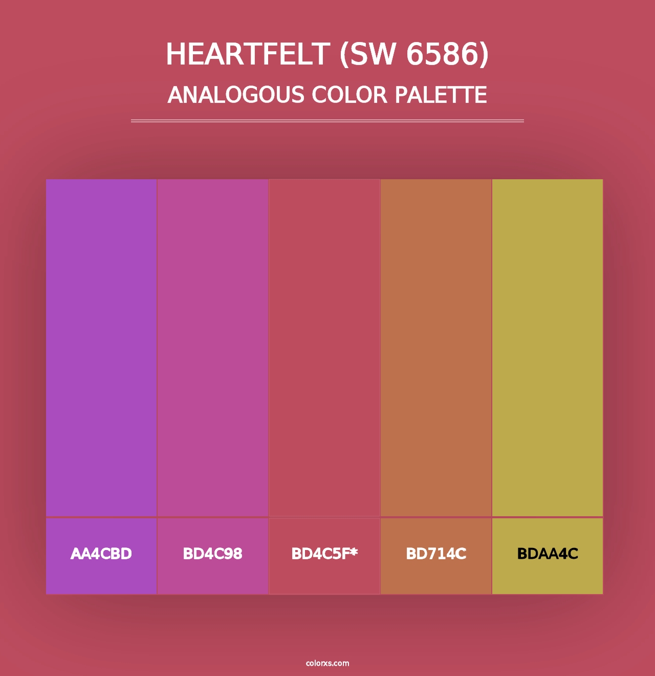 Heartfelt (SW 6586) - Analogous Color Palette