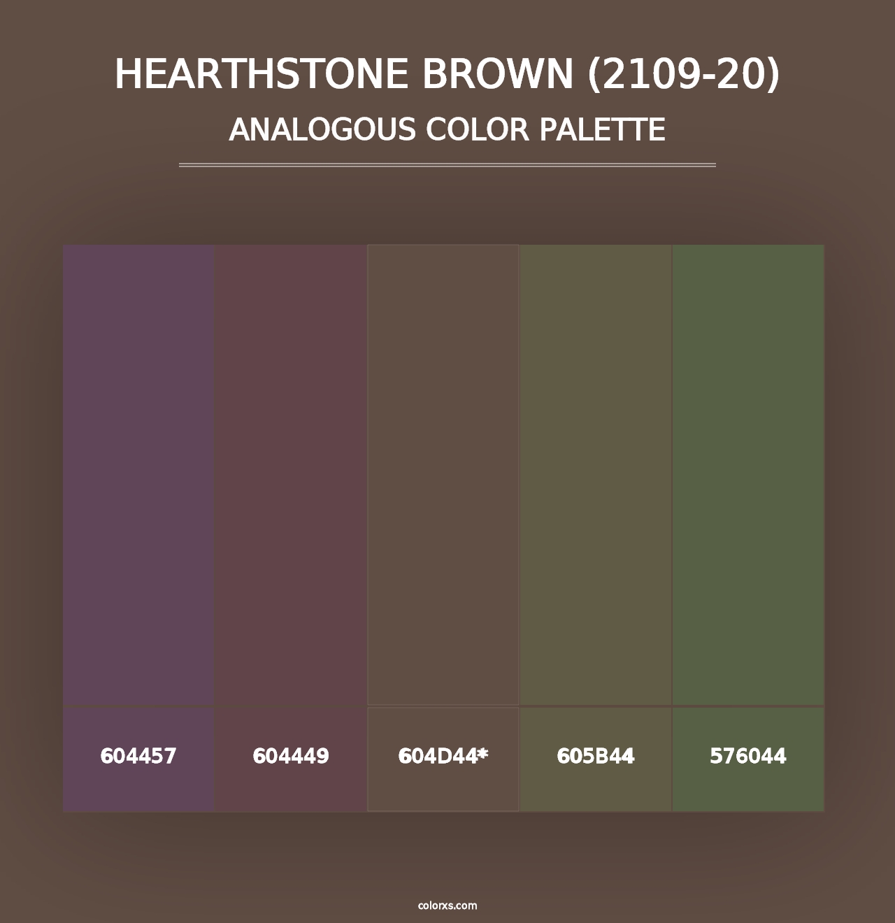 Hearthstone Brown (2109-20) - Analogous Color Palette