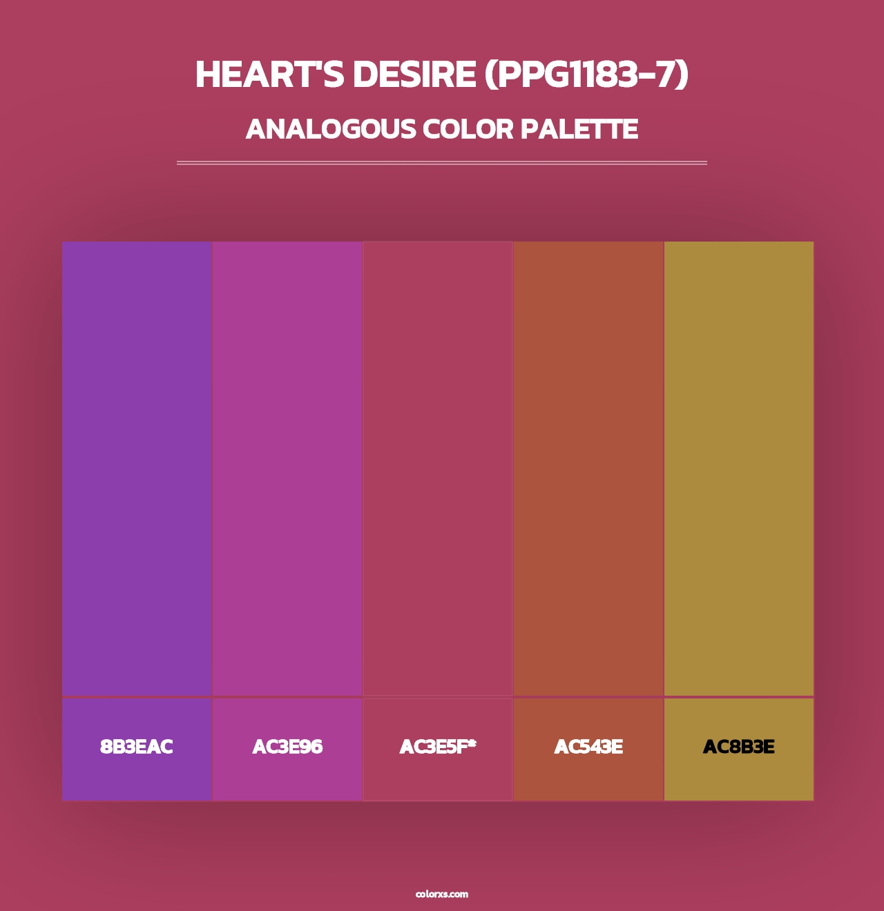 Heart's Desire (PPG1183-7) - Analogous Color Palette