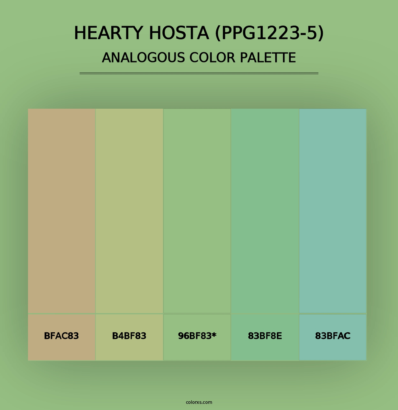 Hearty Hosta (PPG1223-5) - Analogous Color Palette