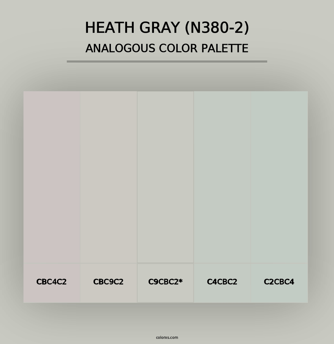 Heath Gray (N380-2) - Analogous Color Palette