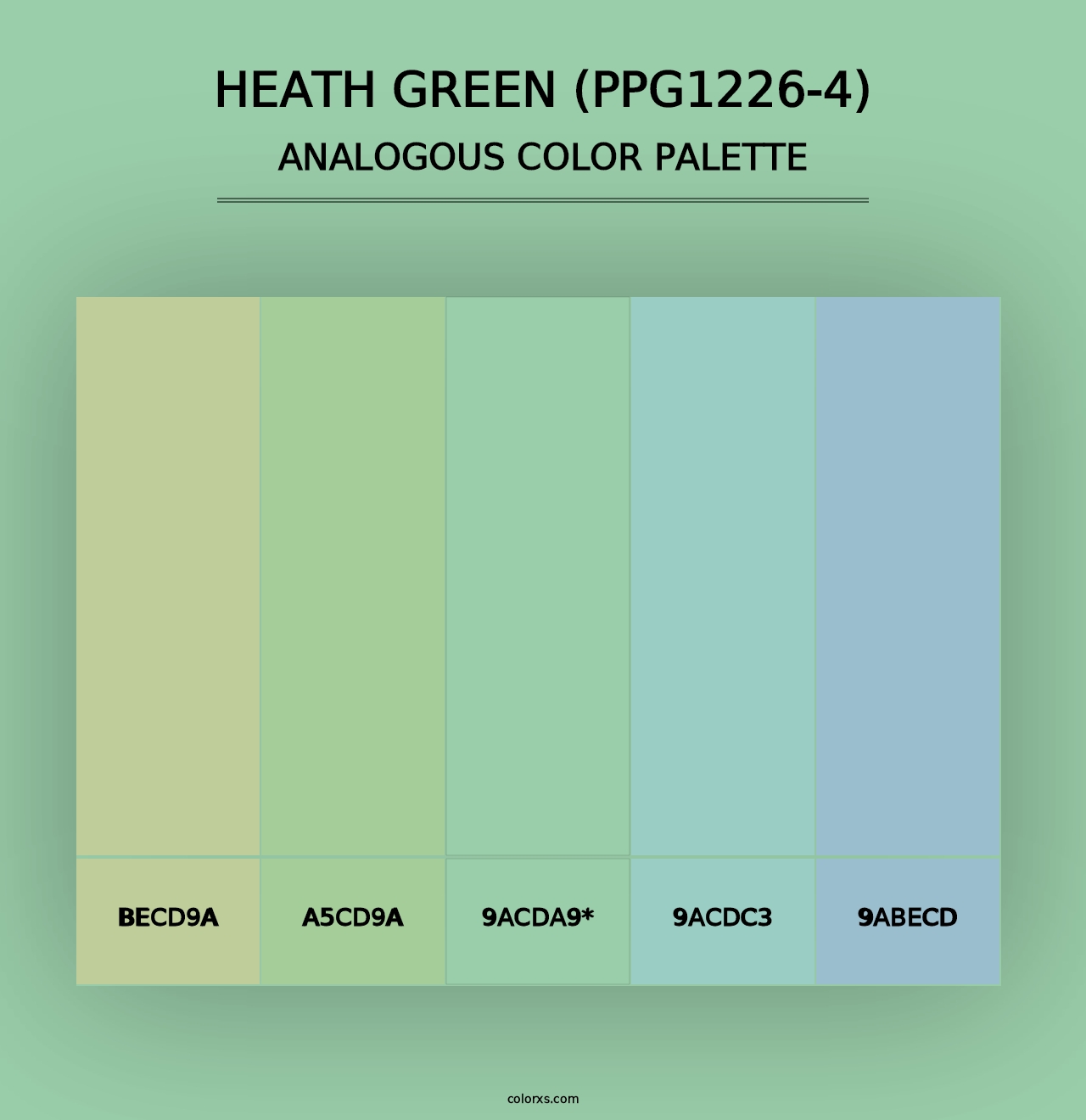 Heath Green (PPG1226-4) - Analogous Color Palette