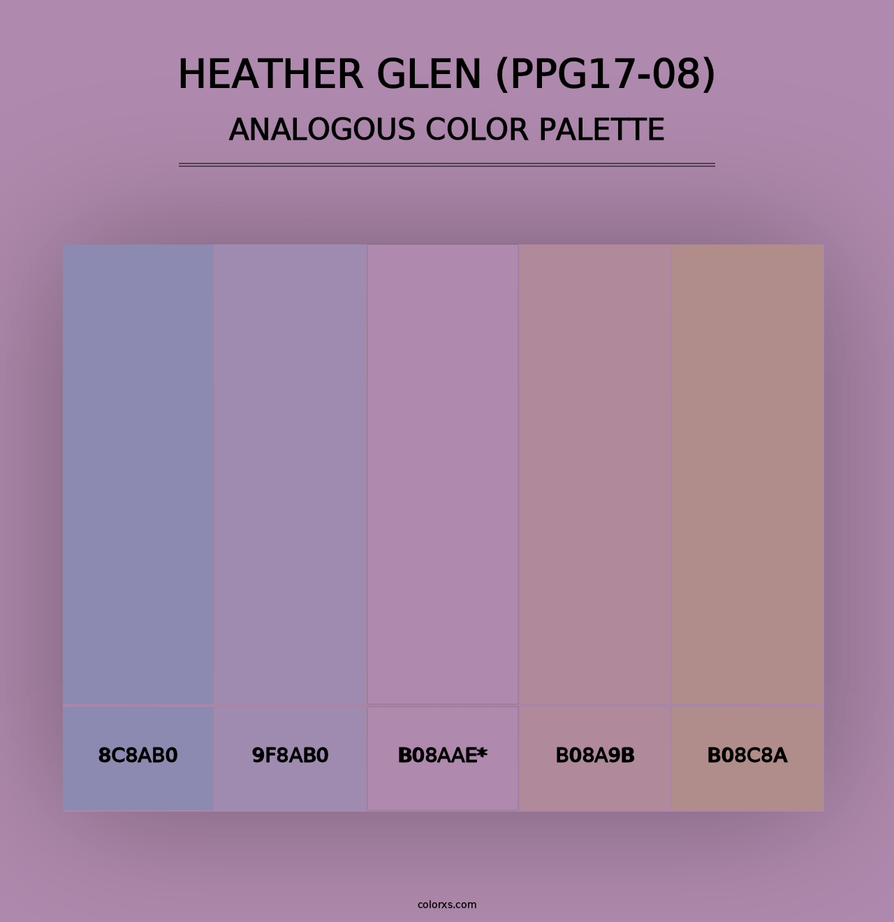 Heather Glen (PPG17-08) - Analogous Color Palette