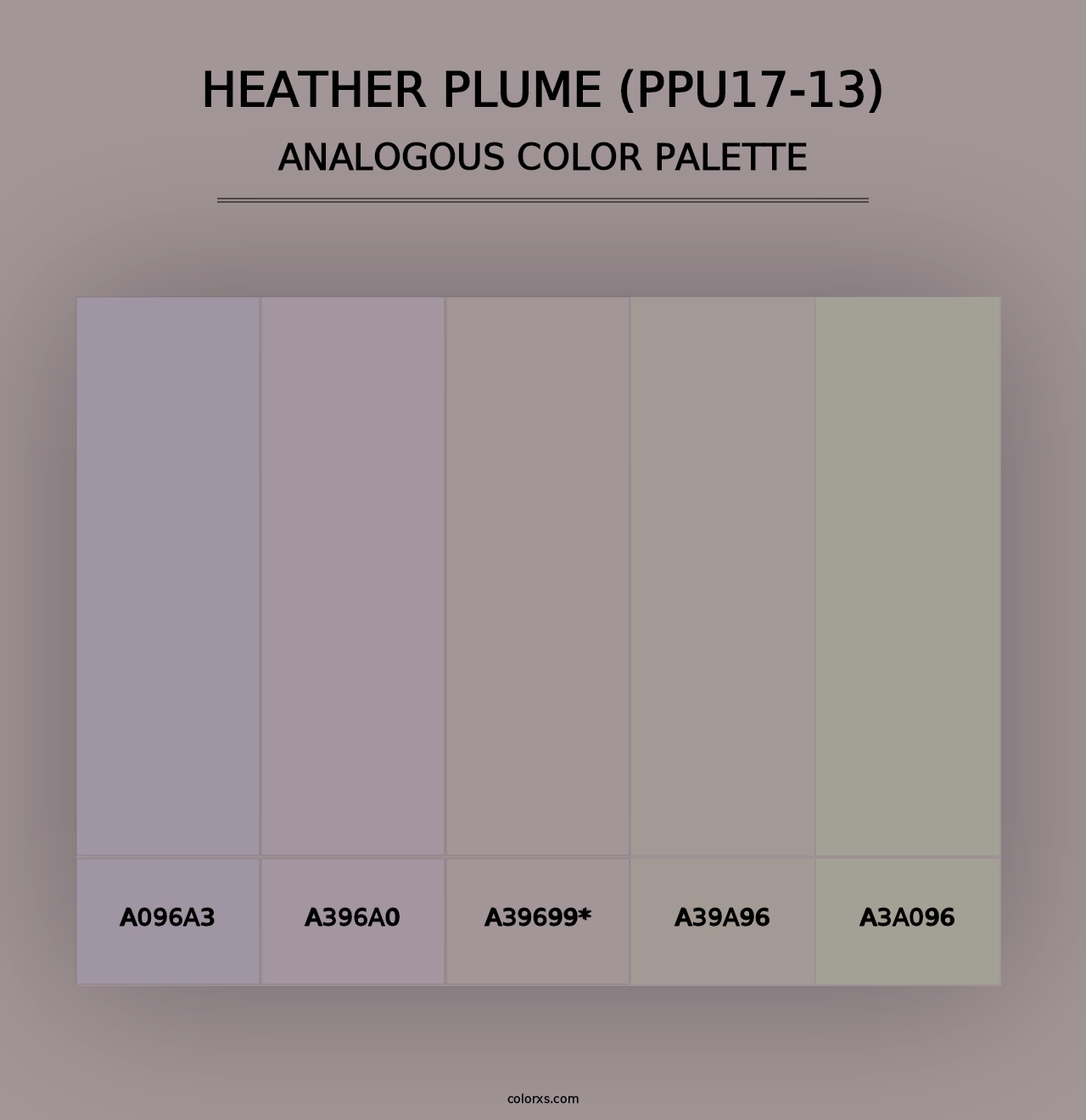 Heather Plume (PPU17-13) - Analogous Color Palette