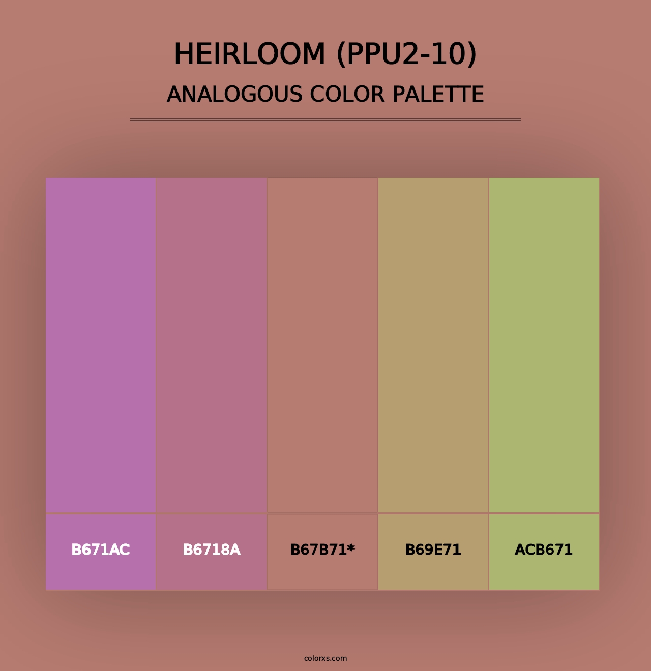 Heirloom (PPU2-10) - Analogous Color Palette