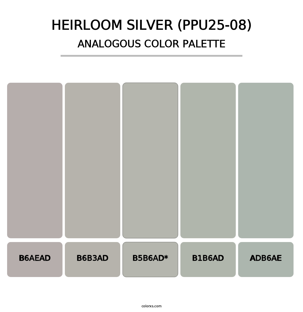 Heirloom Silver (PPU25-08) - Analogous Color Palette