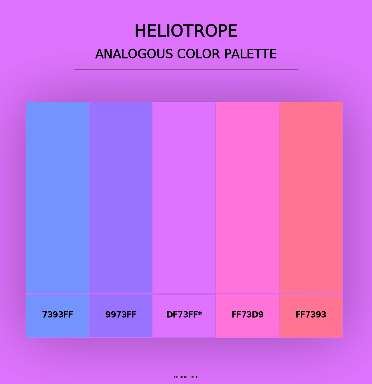 Heliotrope - Analogous Color Palette