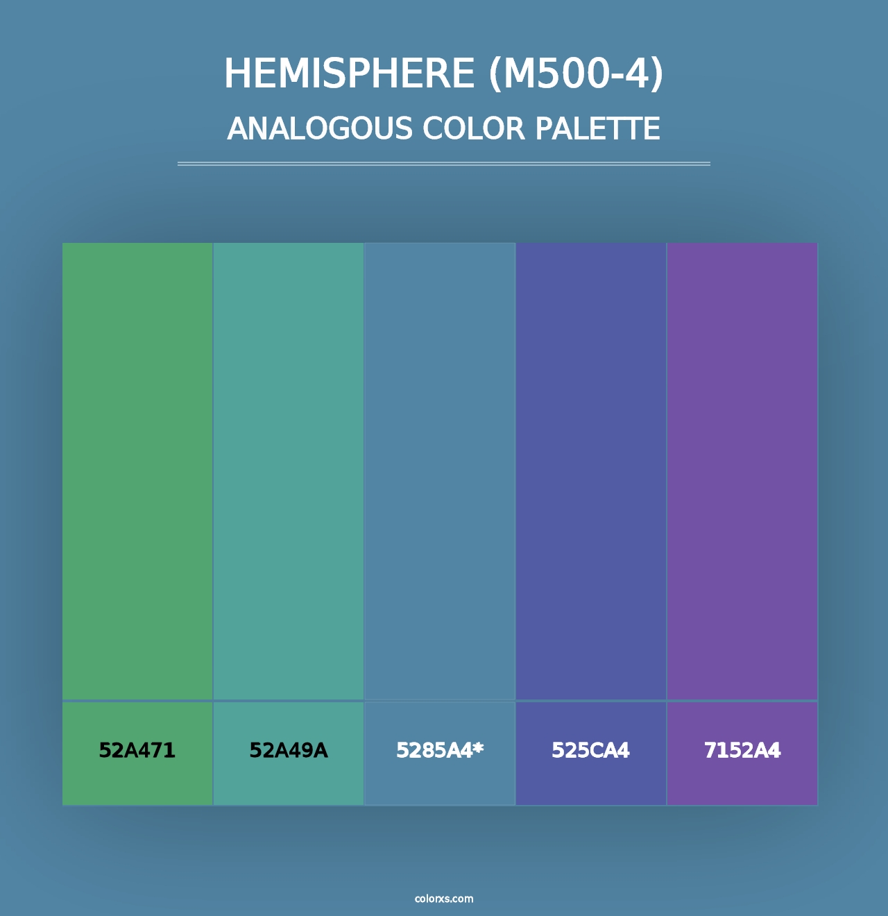 Hemisphere (M500-4) - Analogous Color Palette