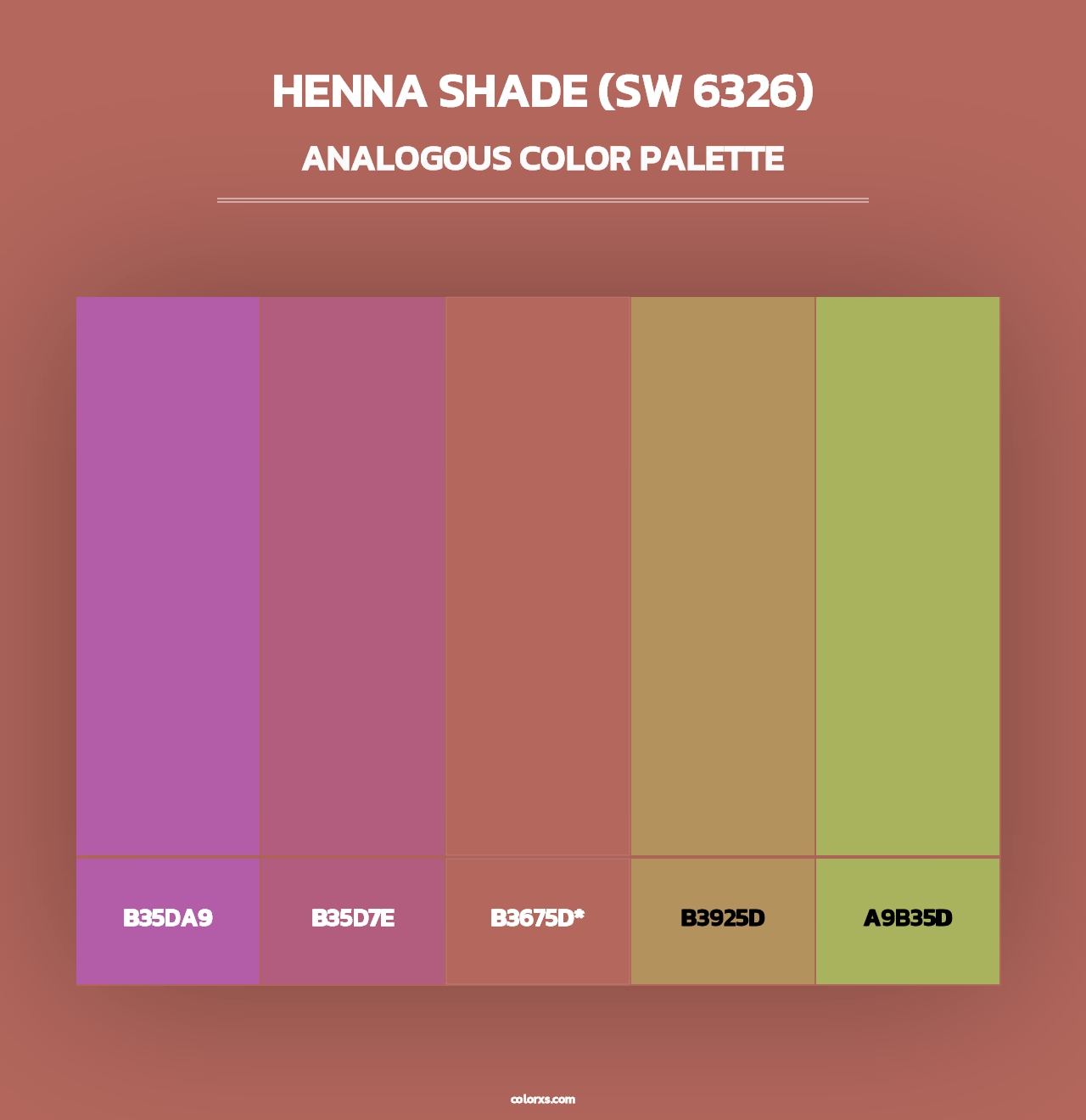 Henna Shade (SW 6326) - Analogous Color Palette