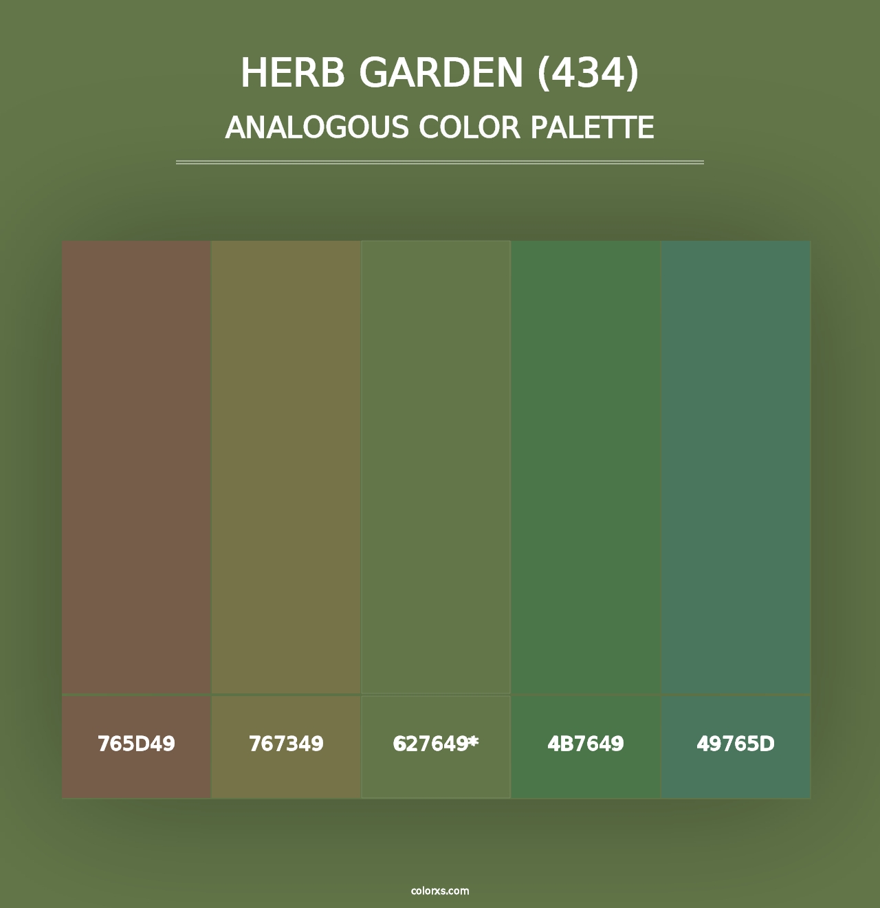 Herb Garden (434) - Analogous Color Palette