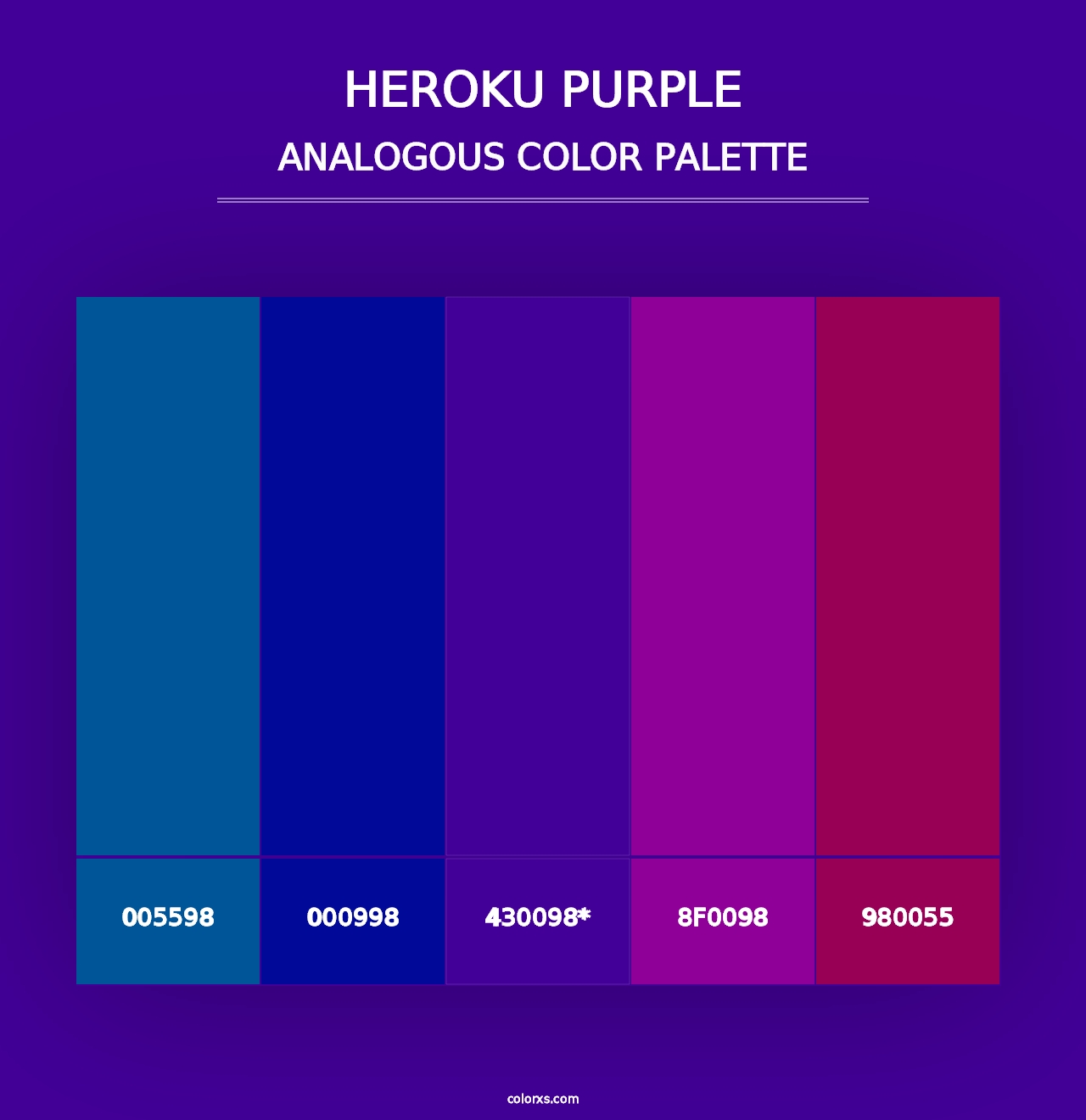 Heroku Purple - Analogous Color Palette