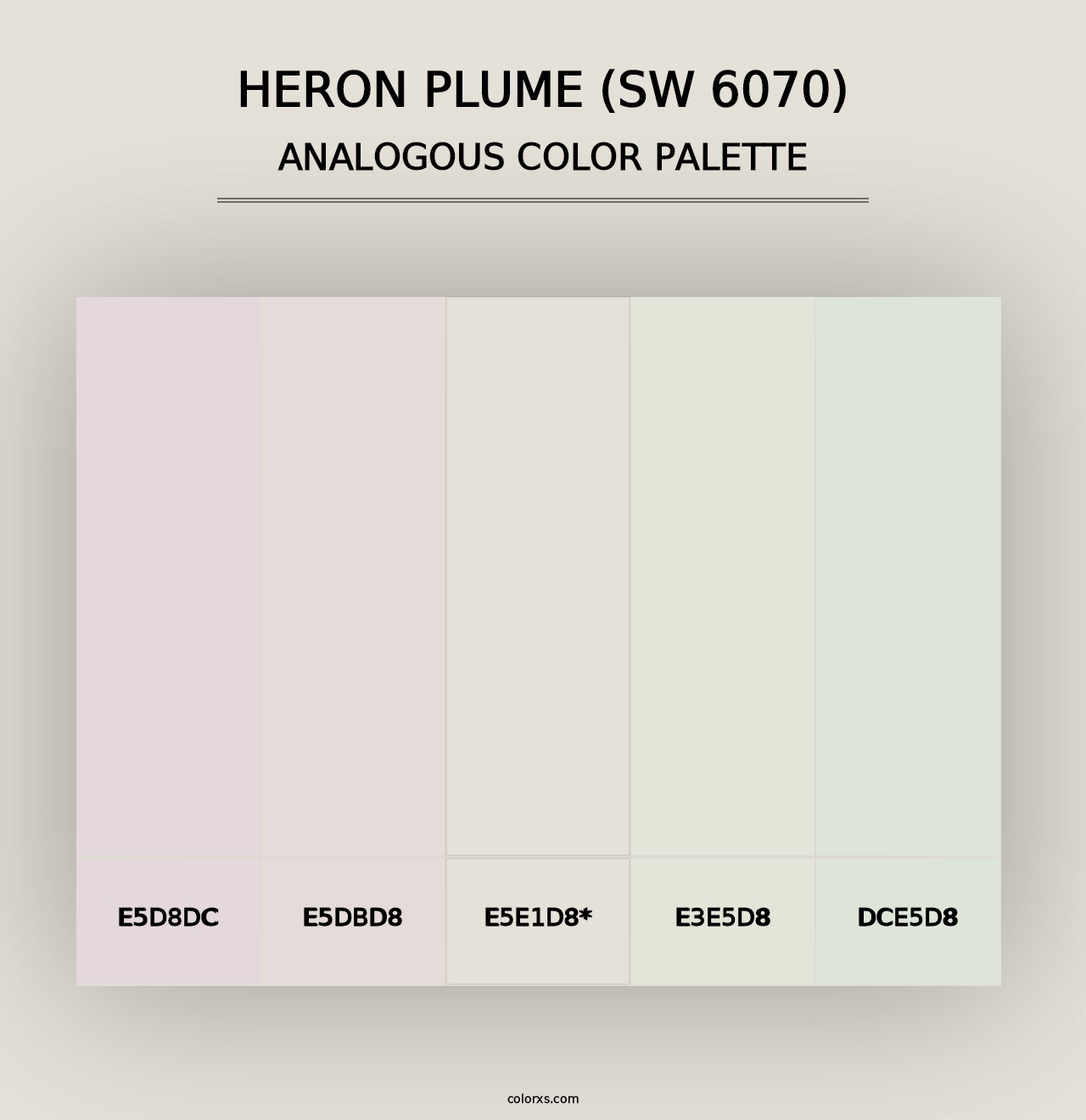 Heron Plume (SW 6070) - Analogous Color Palette