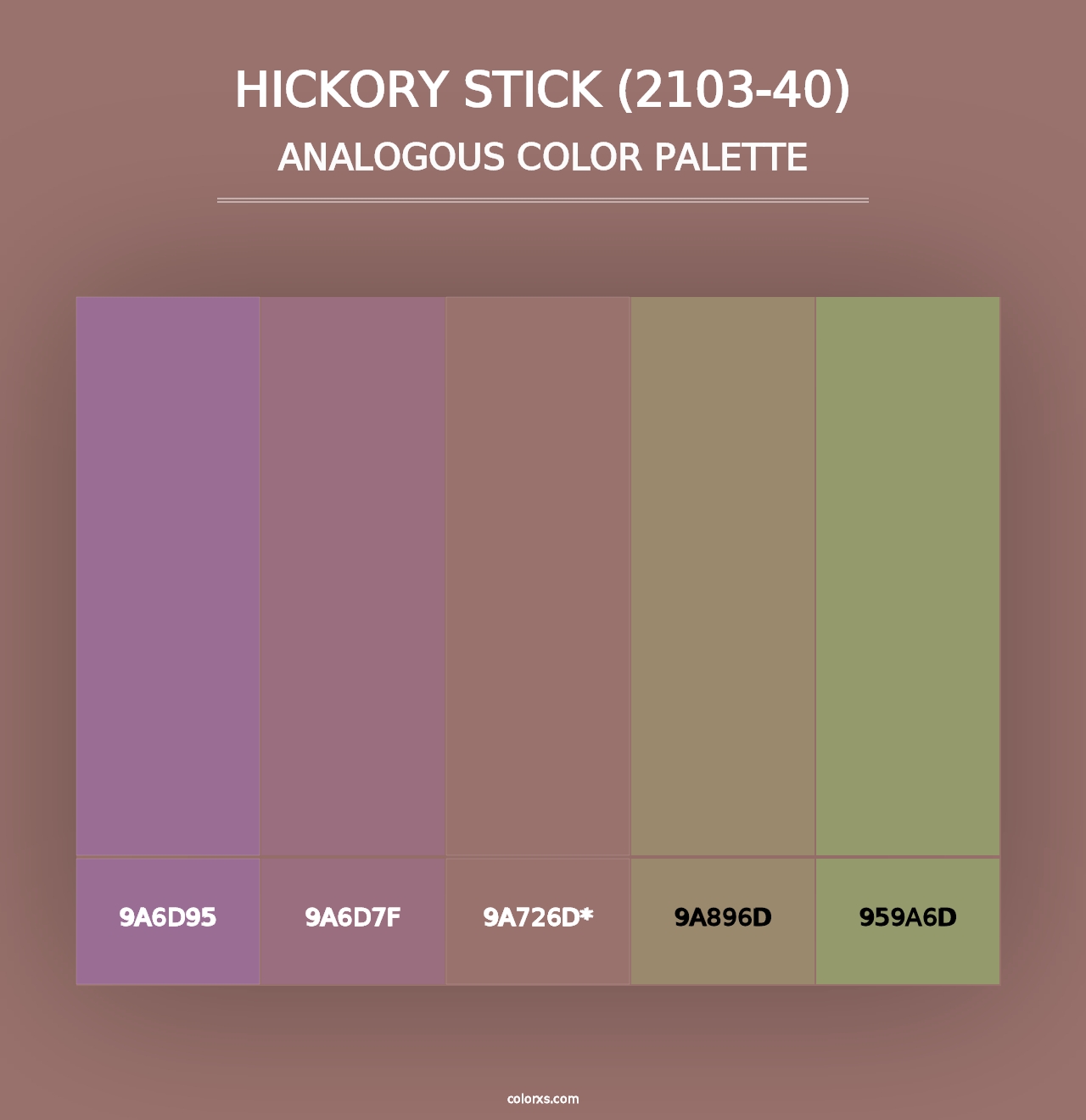 Hickory Stick (2103-40) - Analogous Color Palette