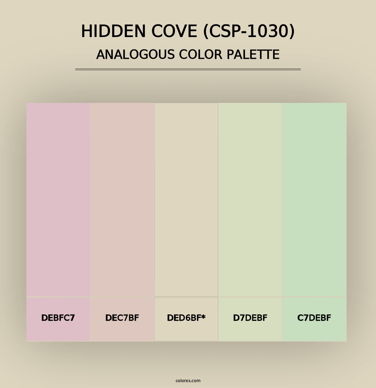 Hidden Cove (CSP-1030) - Analogous Color Palette