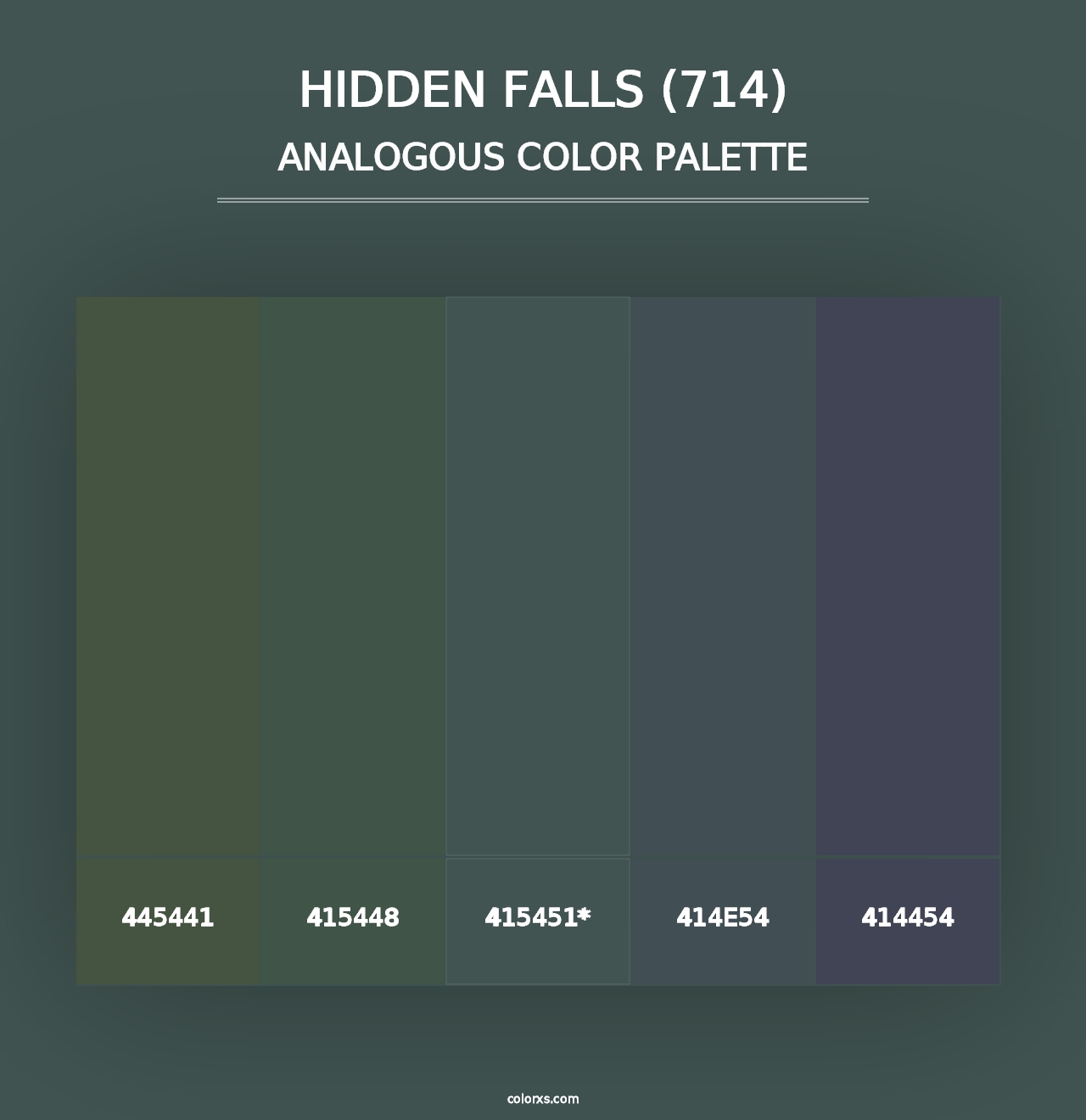 Hidden Falls (714) - Analogous Color Palette