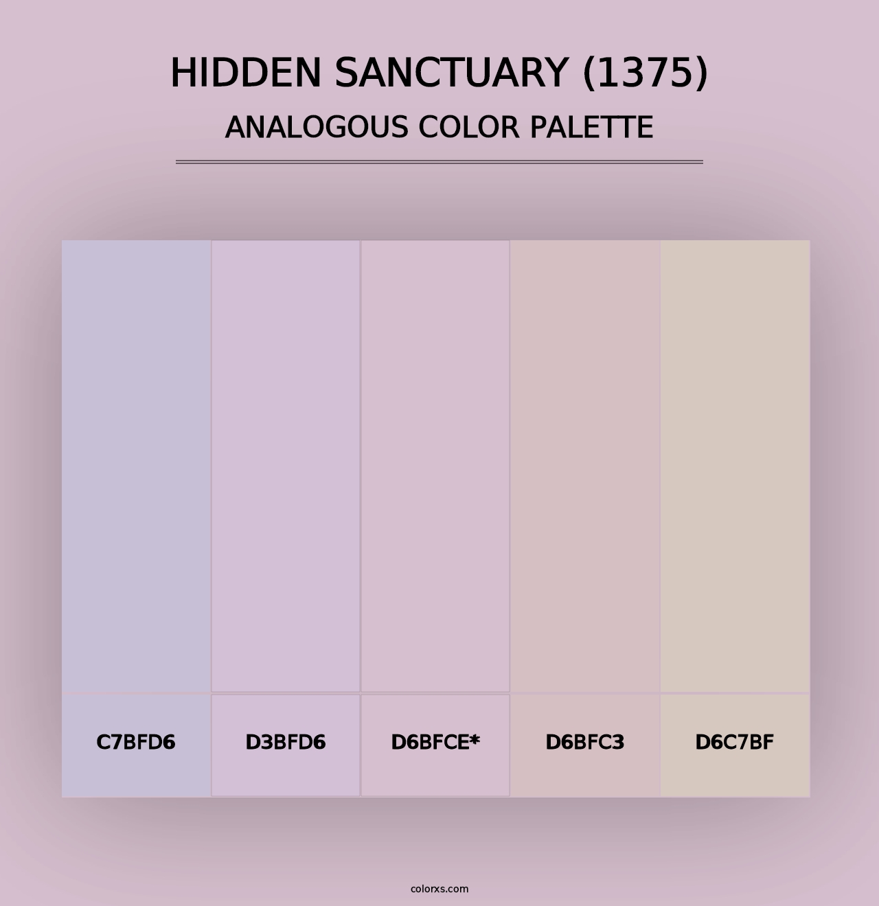 Hidden Sanctuary (1375) - Analogous Color Palette