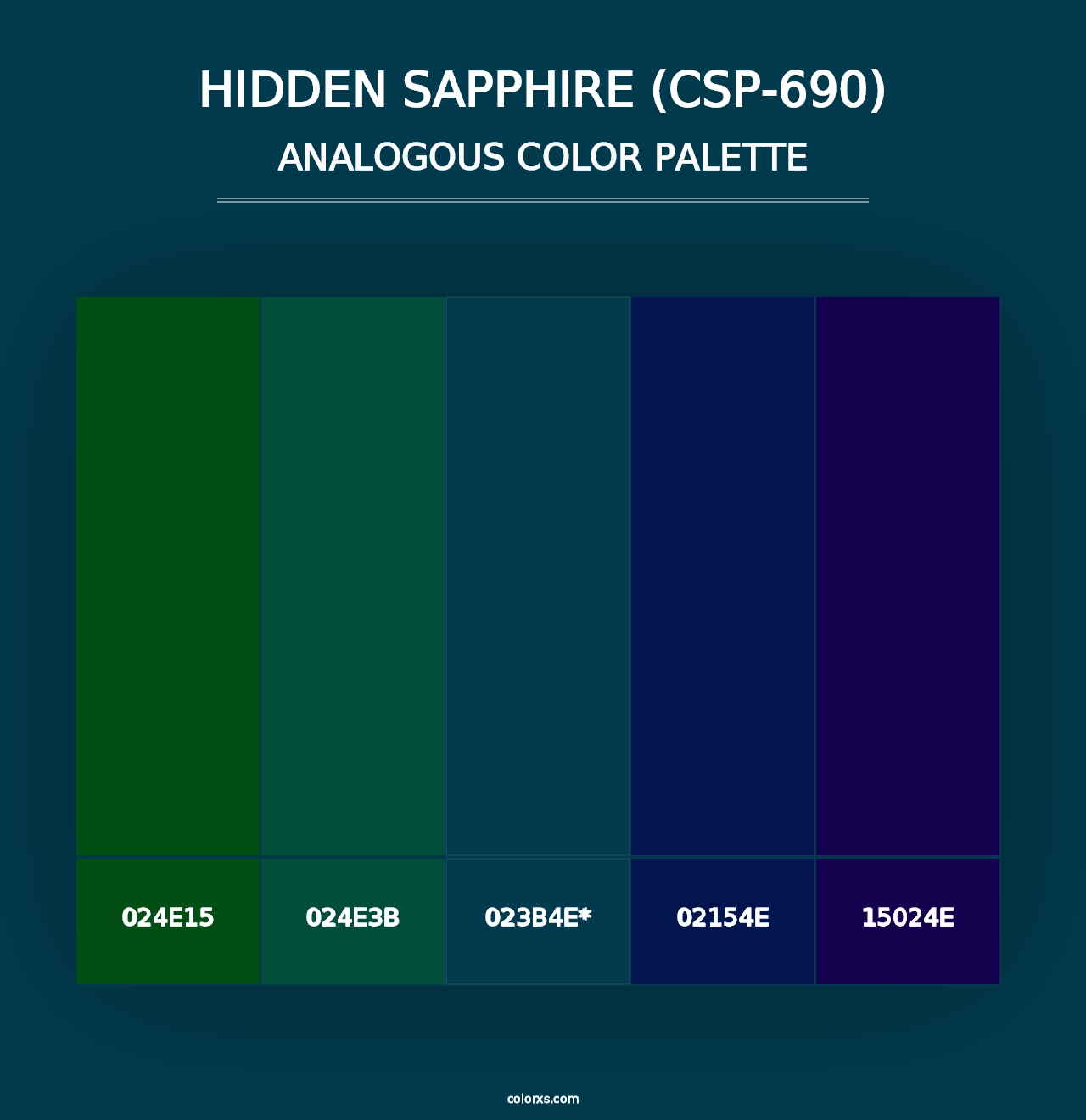 Hidden Sapphire (CSP-690) - Analogous Color Palette