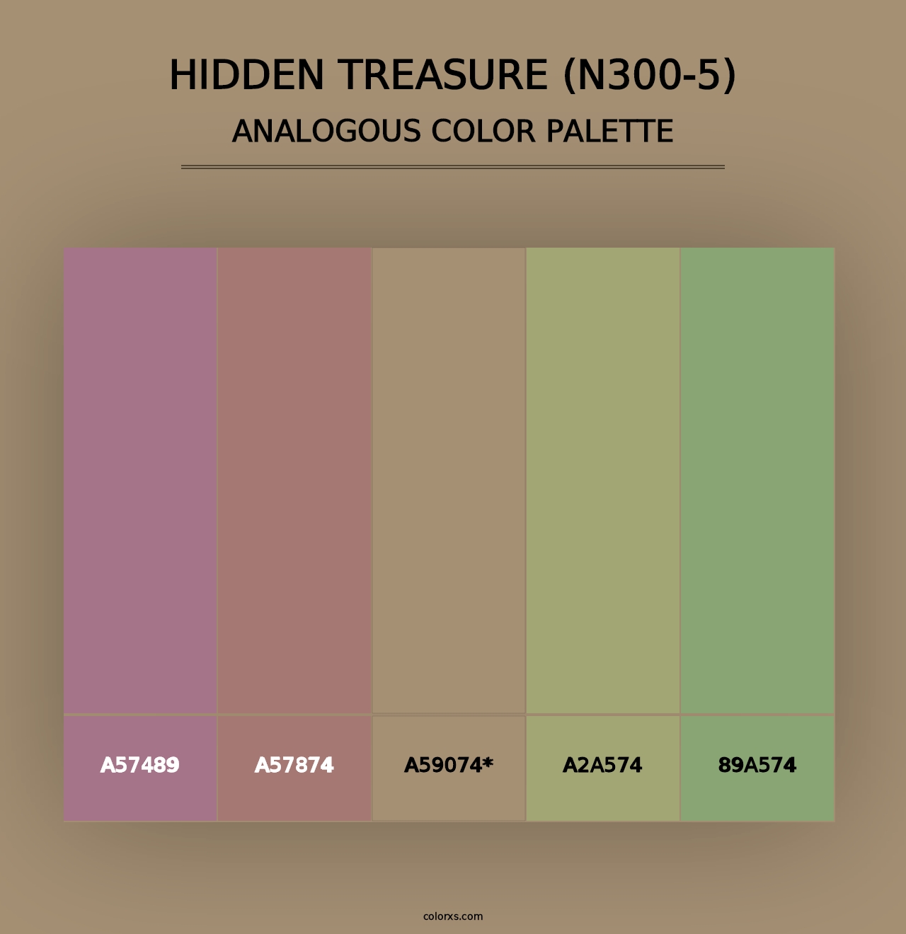 Hidden Treasure (N300-5) - Analogous Color Palette