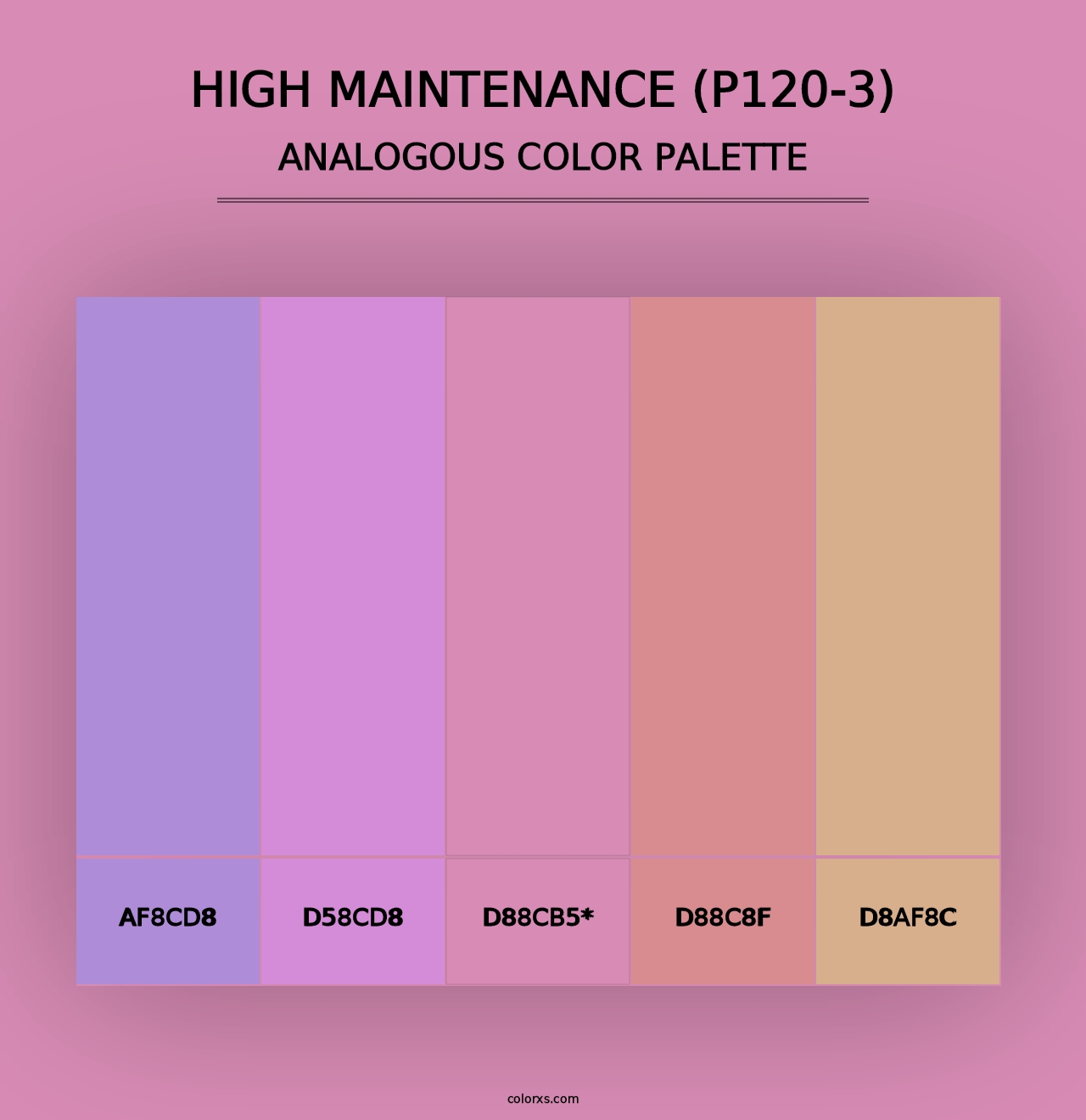 High Maintenance (P120-3) - Analogous Color Palette