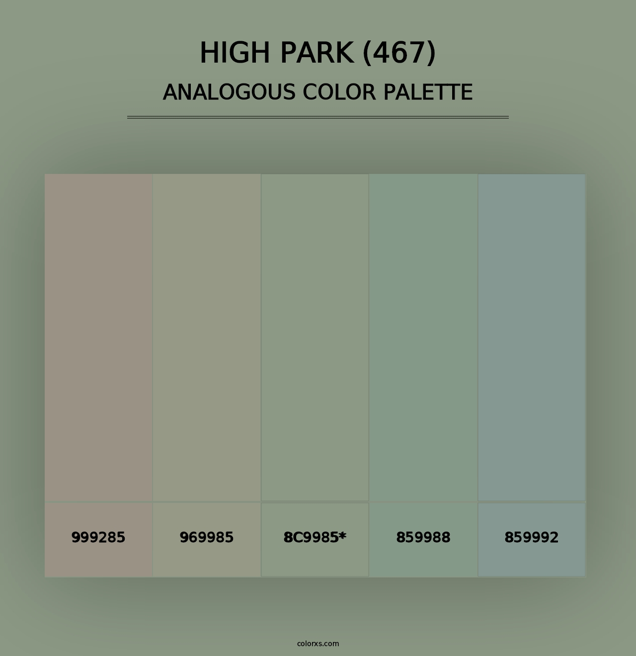 High Park (467) - Analogous Color Palette