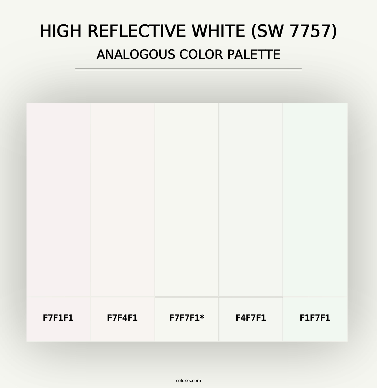 High Reflective White (SW 7757) - Analogous Color Palette