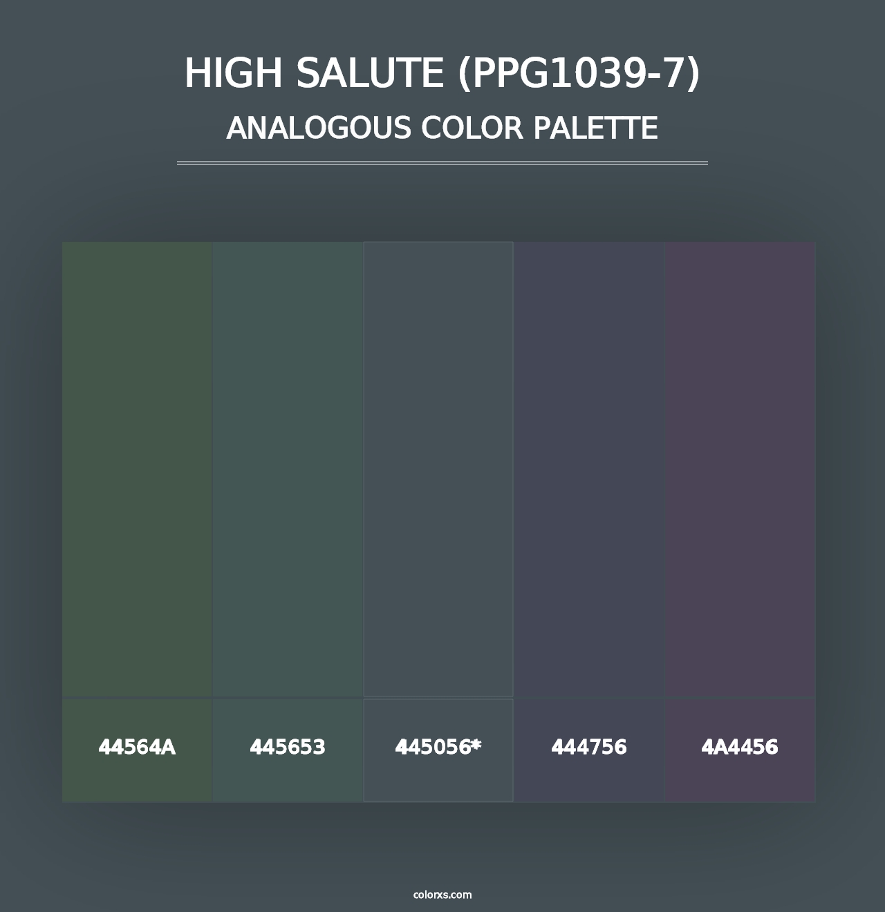 High Salute (PPG1039-7) - Analogous Color Palette