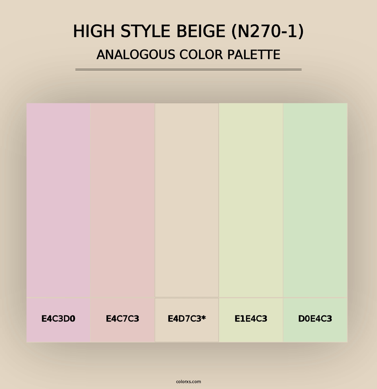 High Style Beige (N270-1) - Analogous Color Palette