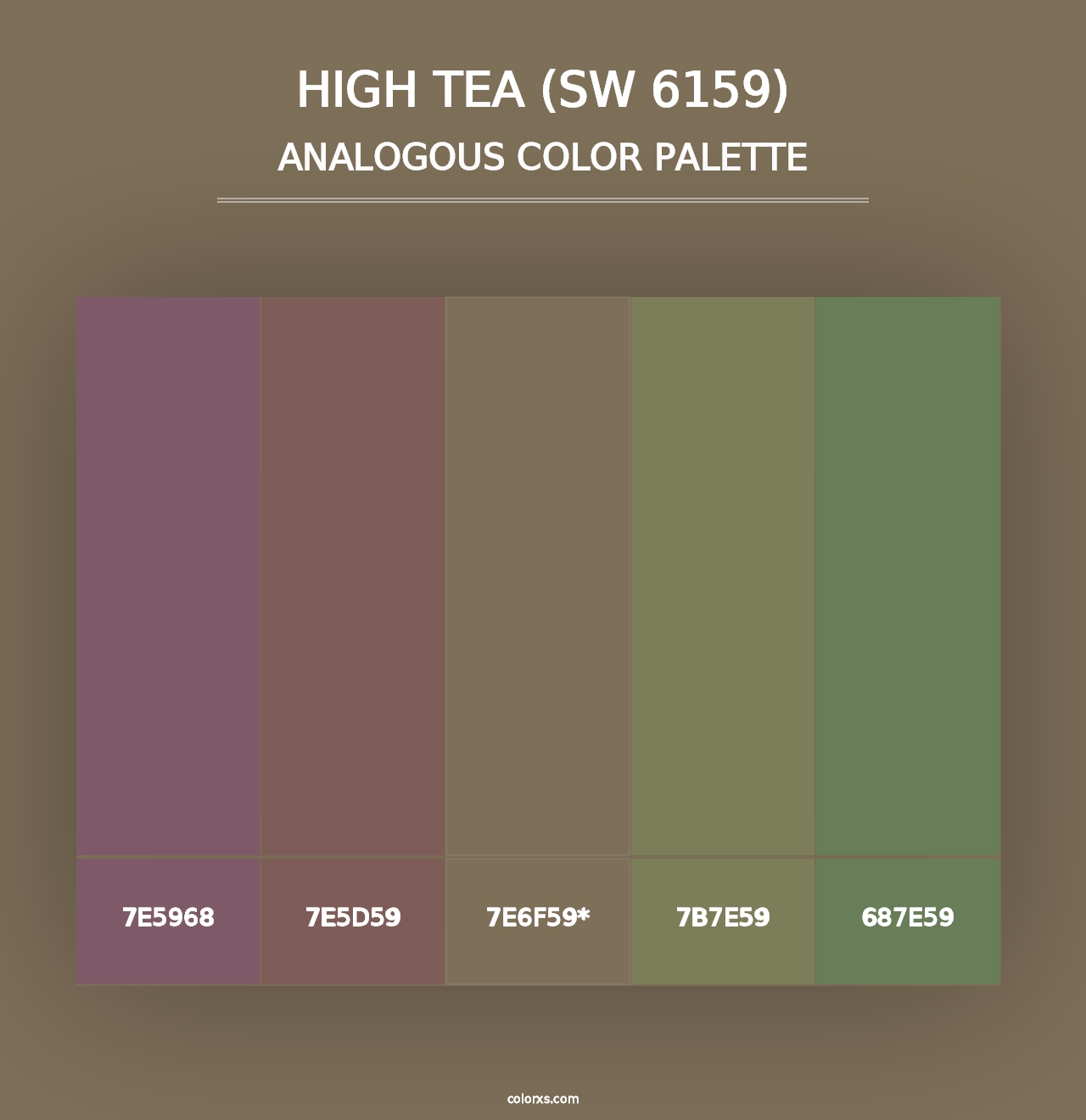 High Tea (SW 6159) - Analogous Color Palette