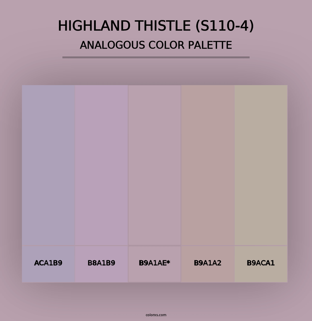 Highland Thistle (S110-4) - Analogous Color Palette