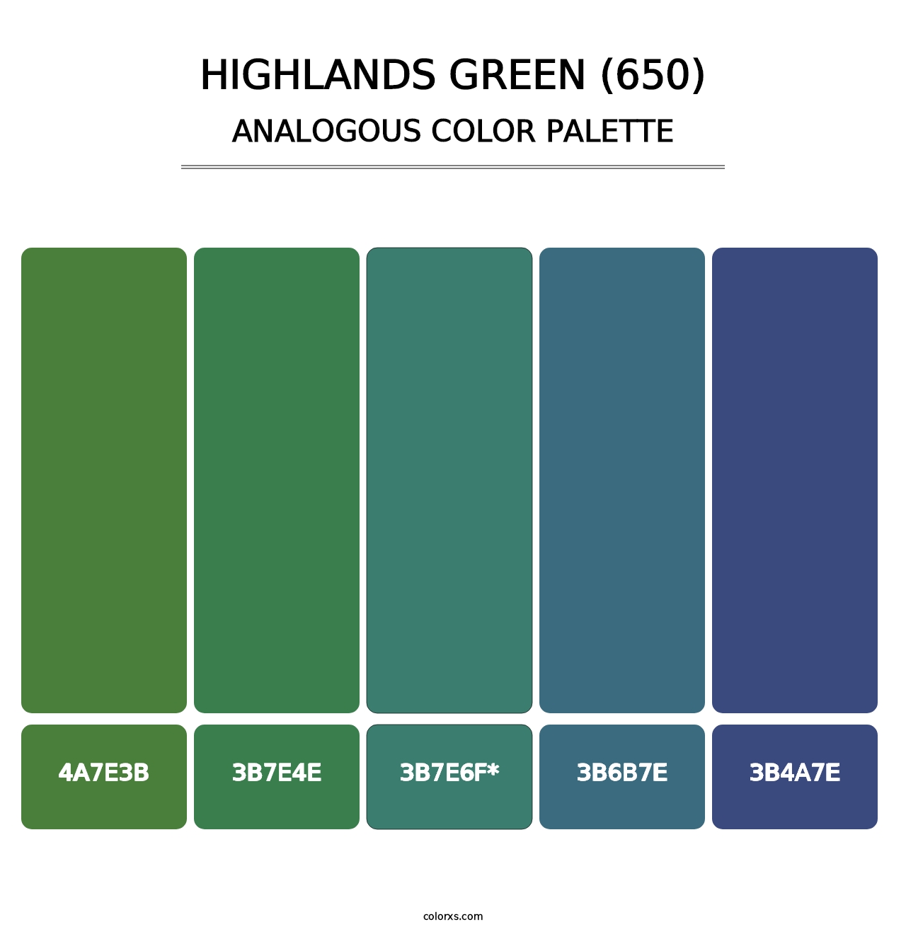 Highlands Green (650) - Analogous Color Palette